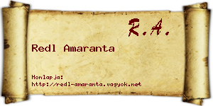 Redl Amaranta névjegykártya